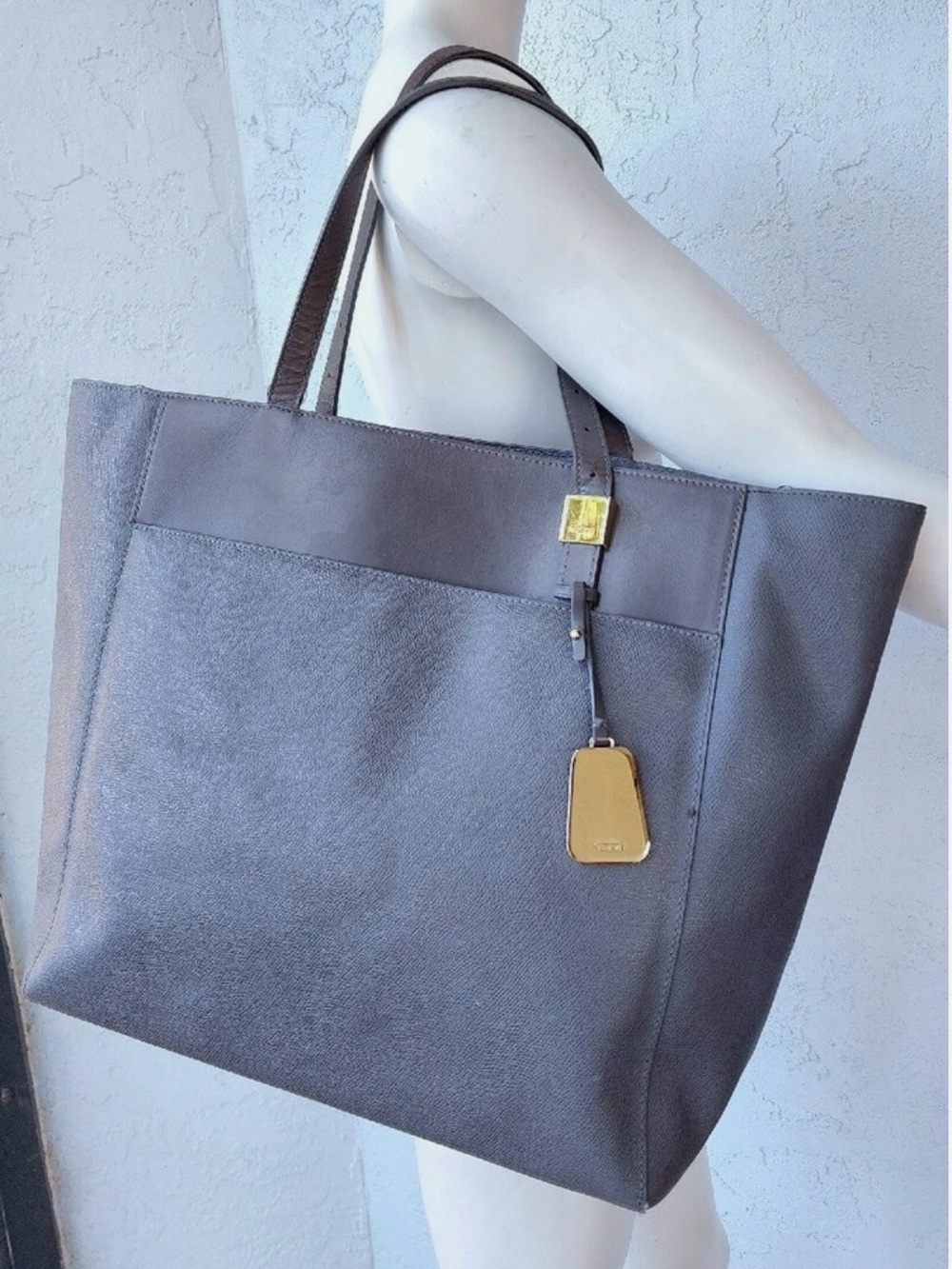 Tumi Sinclair Nora Tote Gray Business Travel Shoulder Bag